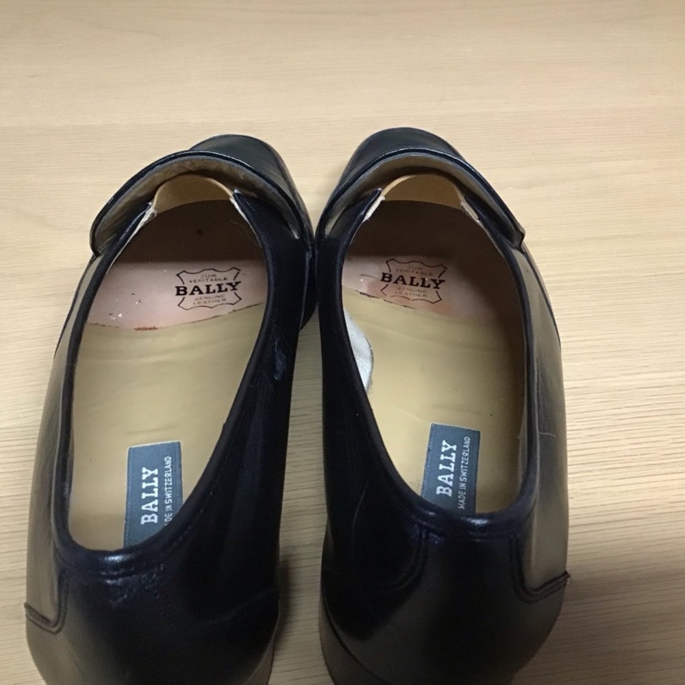 EUC Bally Black Leather Loafers Size 11.5 Made In Switzerland - Picture 12 of 12